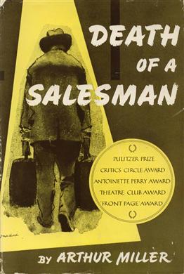 Death of a Salesman (En handelsresandes död), av Arthur Miller. Omslag till första utgåvan.