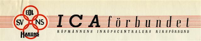 ICA-förbundet, brevhuvud 1941.