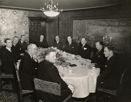 ICA-middag på Restaurang Royal, Stockholm, 21 februari 1940.